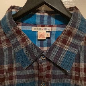 NEW - w/o tags Carbon 2 Cobalt - Lg (but kinda XL) long sleeve button down